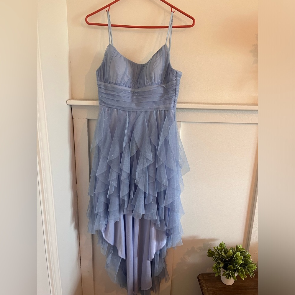 Beautiful blue glittery prom dress Size 1/2